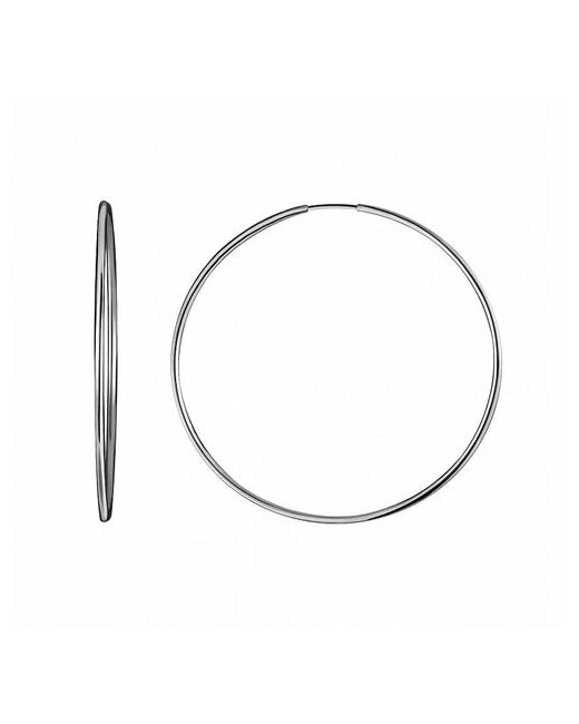 Сахарок Серьги конго серебро 925 проба размер/диаметр 50 мм серебряный