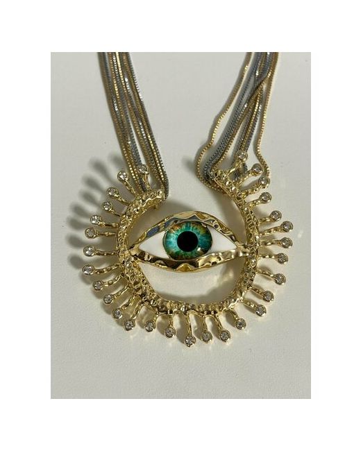 Angelina Jewellery Колье колье глаз длина 45 см золотой серебряный