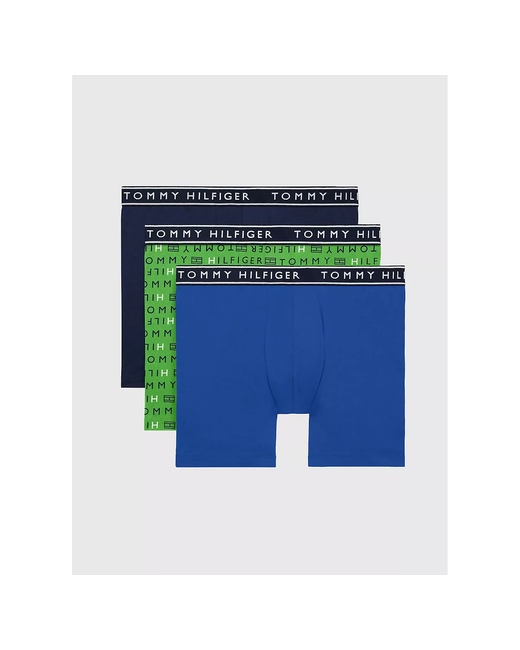 Tommy Hilfiger Трусы Cotton Stretch Boxer 3 шт. размер 91-96 см мультиколор синий зеленый