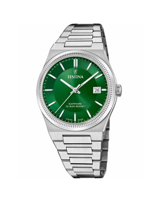 Festina Наручные часы Swiss Made F20034/3 серебряный зеленый