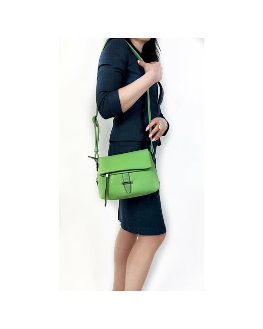Batty Сумка кросс-боди Яркая сумка из экокожи G-2641-2-Green фактура рельефная гладкая