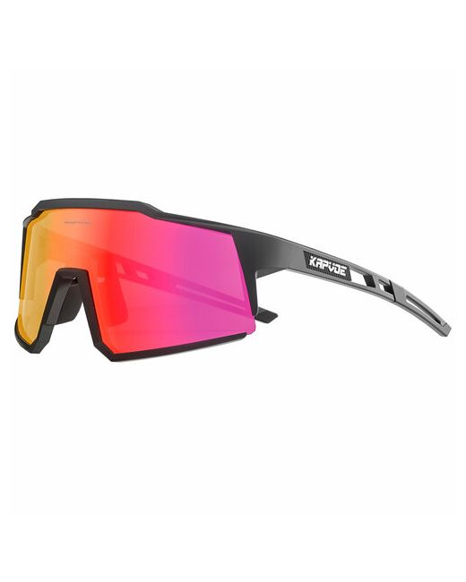 Kapvoe Солнцезащитные очки Очки спортивные унисекс для бега велосипеда туризма Очки/K9022-Q-4L-01/ЧерныйКрасный/01 черный оранжевый