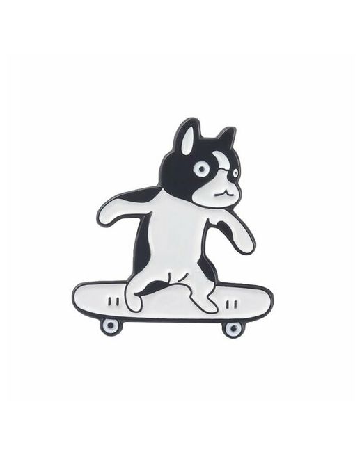 U.Pack Значок собака на скейте