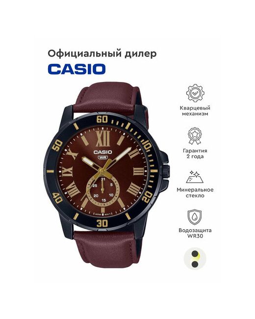Casio Наручные часы Collection черный коричневый