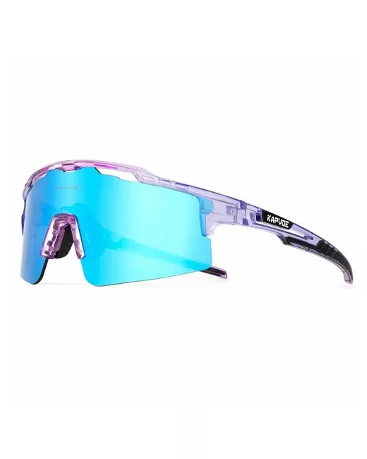 Kapvoe Солнцезащитные очки Очки спортивные унисекс для лыж велосипеда туризма KE-X75/Очки/Цвет09/ФиолетовыйСиний синий