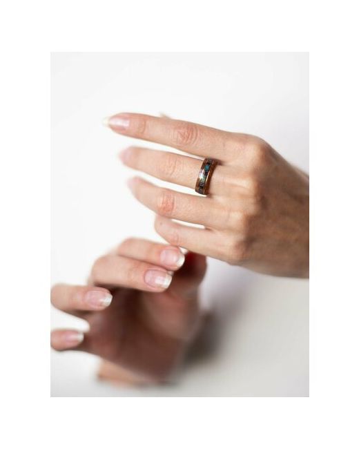 RetroGlow Деревянное кольцо из американского ореха размер 18
