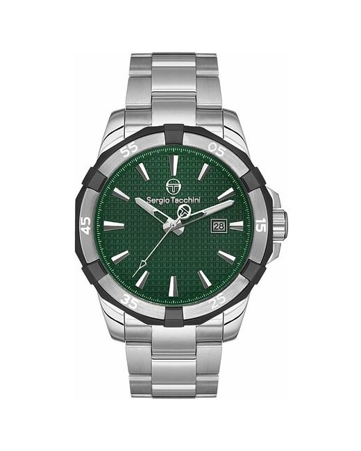 Sergio Tacchini Наручные часы серебряный зеленый