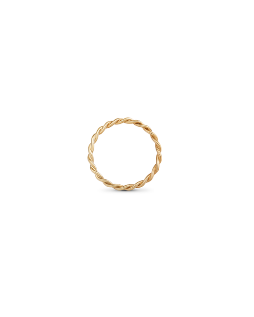 Nana Кольцо Серебряное кольцо ВИТОЕ позолота 925 проба 16.5 серебро золочение размер