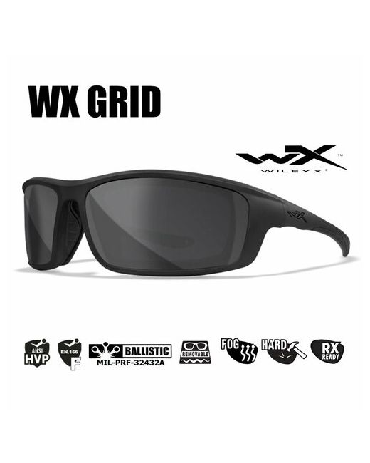 Wiley X Солнцезащитные очки WX GRID FRAME MATTE BLACK LENS GREY