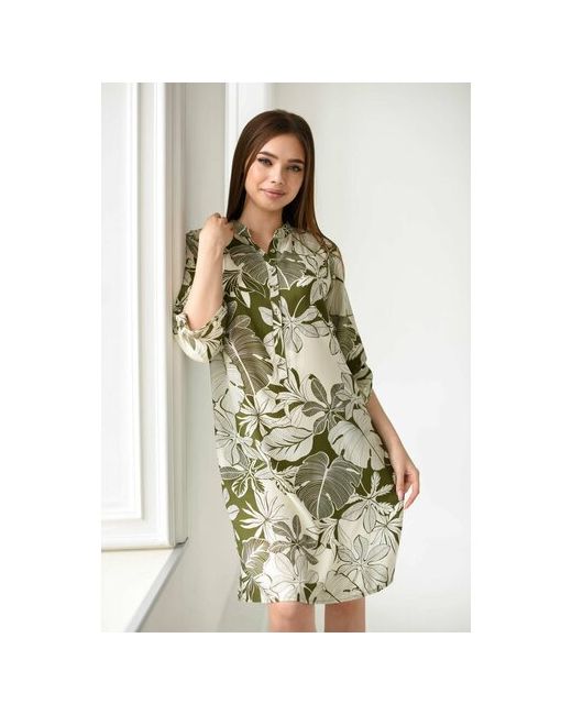 Текстильный край Платье размер 44 зеленый