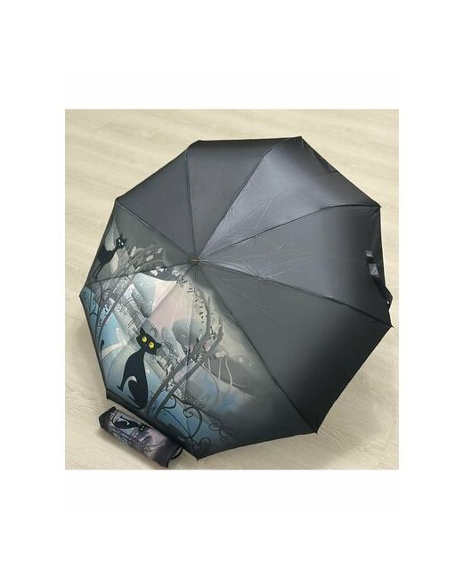 Зонт черный серебряный