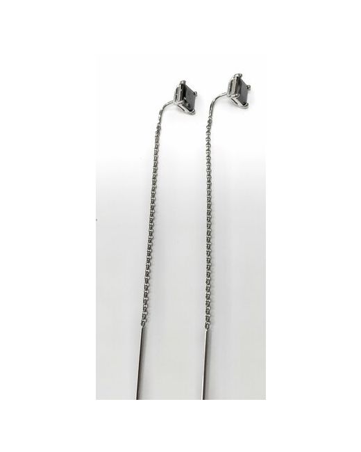 Эстерелла Серьги цепочки Серьги-протяжки серебро 925 проба родирование фианит длина 9 см