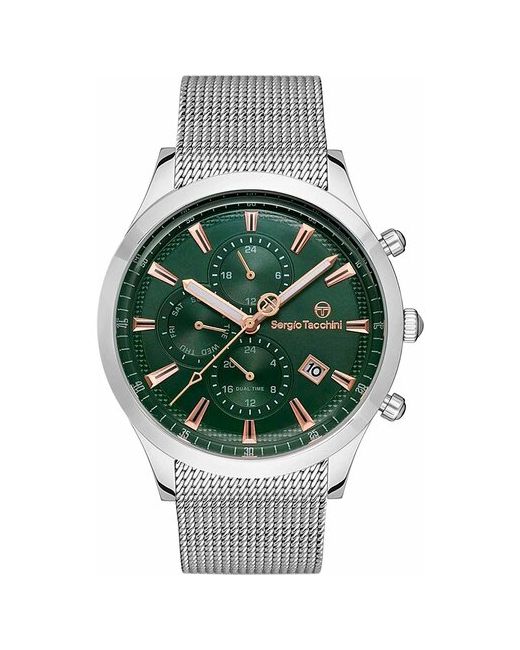 Sergio Tacchini Наручные часы Archivio серебряный зеленый