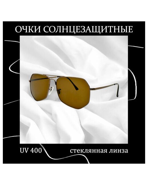 Miscellan Солнцезащитные очки Металлическая оправа формы Авиатор со стеклянными линзами