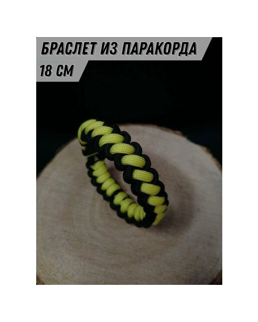 Безумный корд Плетеный браслет 1 шт. размер 18 см черный желтый
