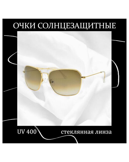 Miscellan Солнцезащитные очки Металлическая оправа со стеклянными линзами золотой