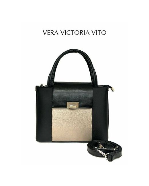 Vera Victoria Vito Сумка хобо фактура гладкая черный серебряный