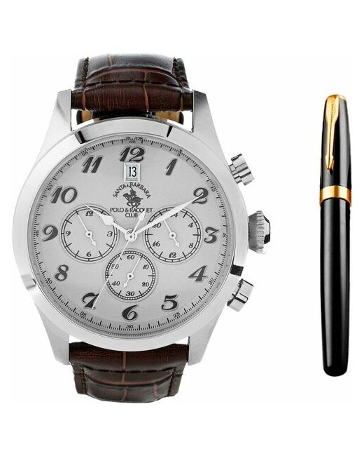 Santa Barbara Polo & Racquet Club Наручные часы Noble SB.1.10551-3 коричневый серебряный