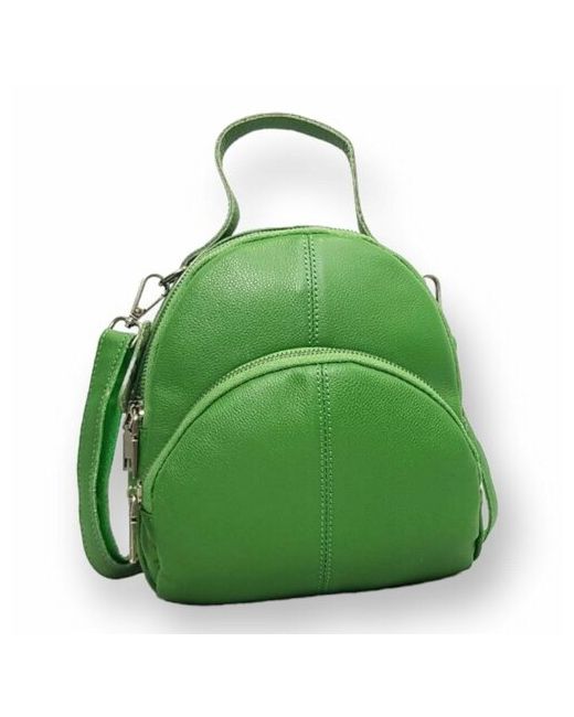 PouchMan Рюкзак фактура гладкая зеленый