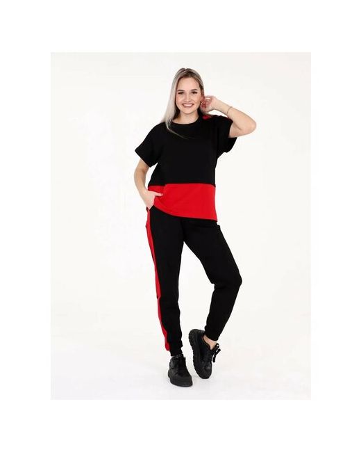 Elena Tex Комплект одежды размер 46 черный красный
