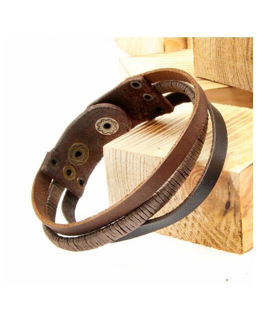 Solid-belts Браслет Кастомный браслет из натуральной кожи кожа размер 18 см