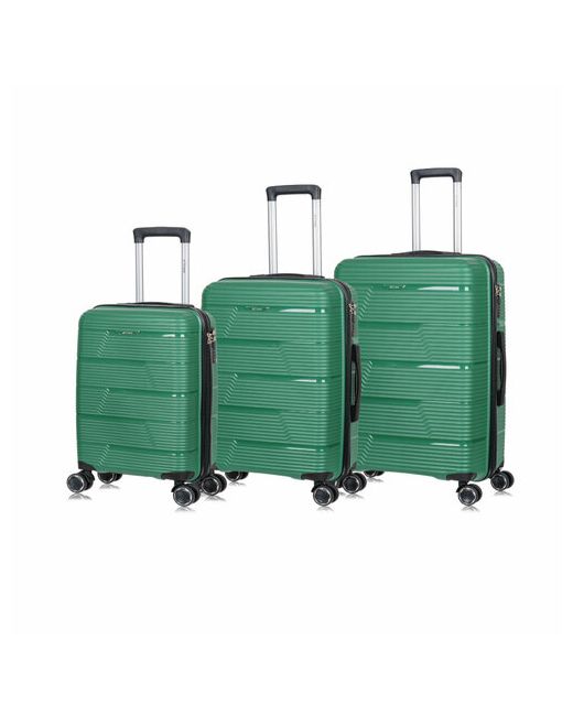 L'Case Умный чемодан Ch1115 3 шт. размер зеленый