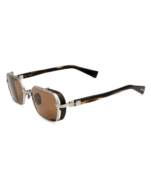 Balmain Солнцезащитные очки BRIGADE III GLD-BRN BRIGADE-III-GLD-BRN серебряный коричневый
