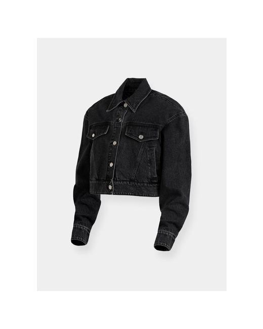 System Studios Джинсовая куртка Black Washed Denim Jacket размер 36