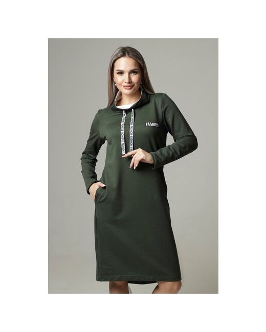 Elena Tex Платье размер 50 зеленый