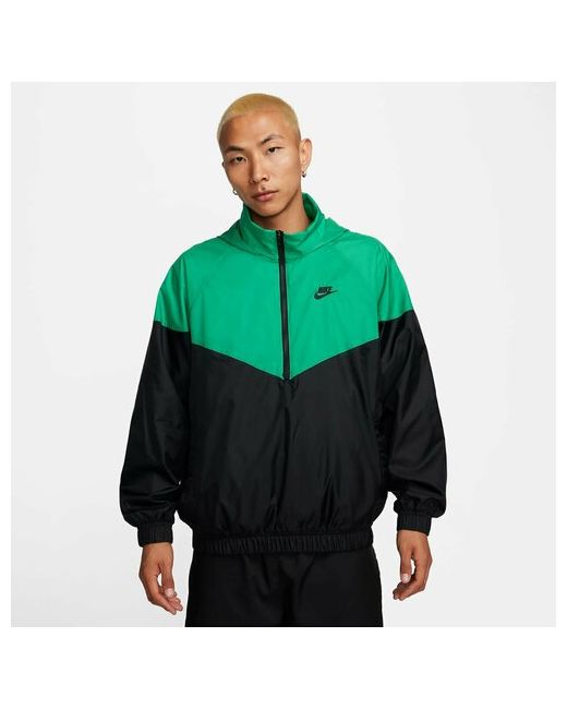 Nike Ветровка размер черный зеленый