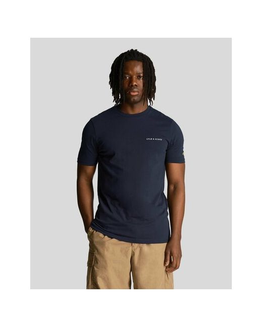 Lyle&Scott Футболка Embroidered T-Shirt размер синий черный