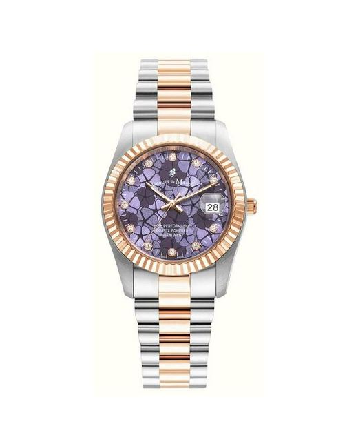 Jacques du Manoir Наручные часы JWL02605 фиолетовый серебряный