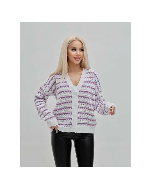 Киргизия Пуловер размер оверсайз фиолетовый