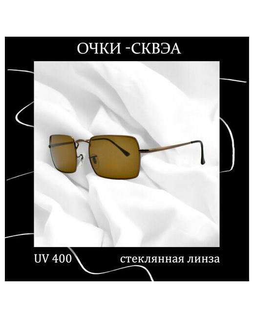 Miscellan Солнцезащитные очки Металлическая оправа прямоугольной формы со стеклянными линзами
