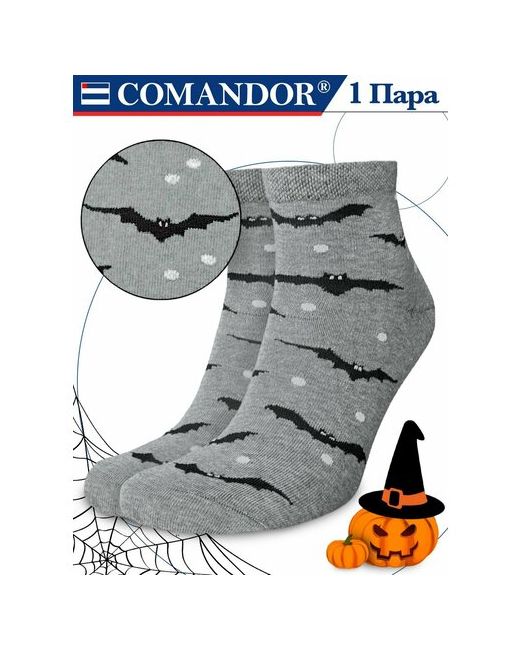 Comandor Носки темно с принтом Летучая мышь Хэллоуин из хлопка размер 27