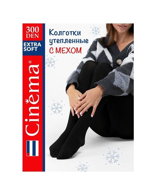 Cinema Колготки черные из микрофибры 300 den размер nero