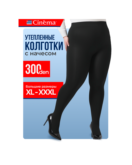 Cinema Колготки черные из микрофибры 300 den размер nero