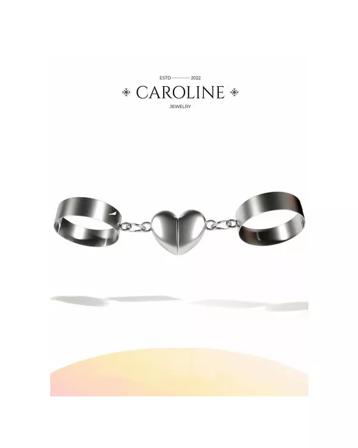 Caroline Jewelry Кольцо на два пальца металл безразмерное серебряный