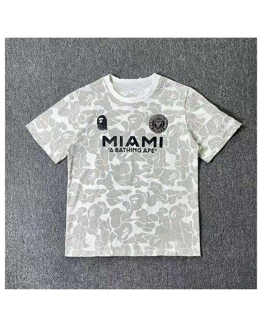 A Bathing Ape Футболка Кобрендовая камуфляжная футбольная футболка Miami International 2025/26 1 шт. размер