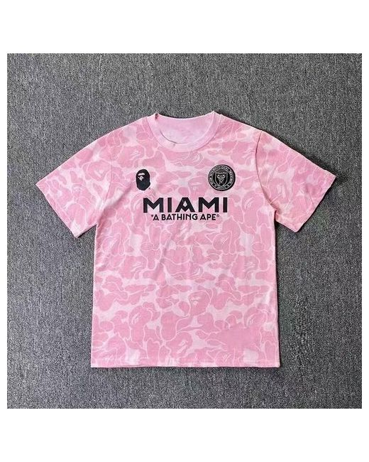 A Bathing Ape Футболка Кобрендовая камуфляжная футбольная футболка Miami International 2025/26 1 шт. размер