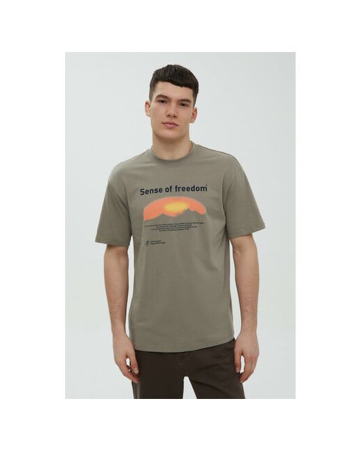 Finn Flare Футболка размер 3XL188-116-106 темно-оливковый