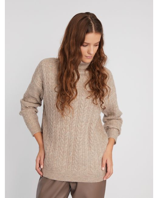 Zolla Вязаный свитер объёмного фасона с узором косы