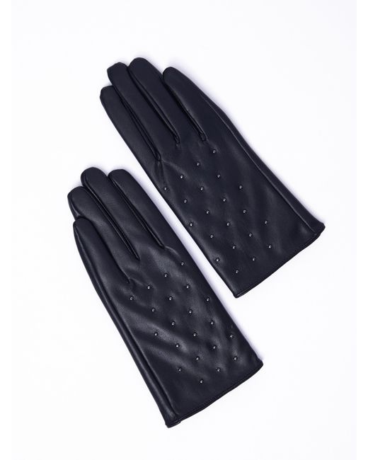 Zolla Утеплённые перчатки из экокожи с заклёпками и флисом