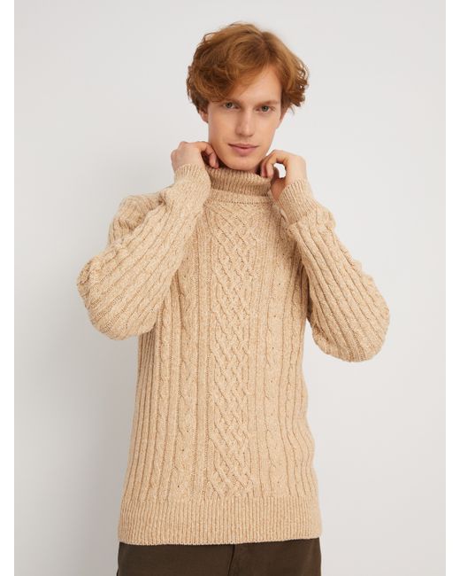 Zolla Вязаный свитер с фактурным узором косы