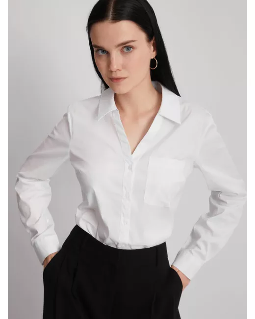 Zolla Офисная рубашка с вырезом и карманом