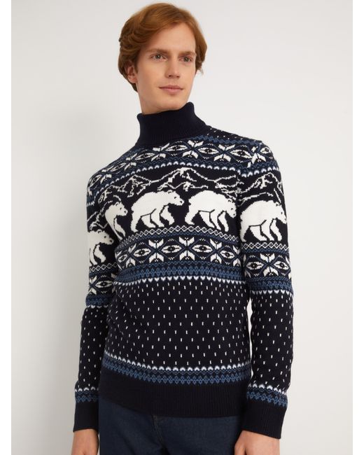 Zolla Вязаный свитер из акрила со скандинавским узором