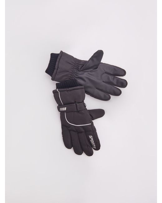 Zolla Тёплые перчатки в спортивном стиле на синтепоне с флисом