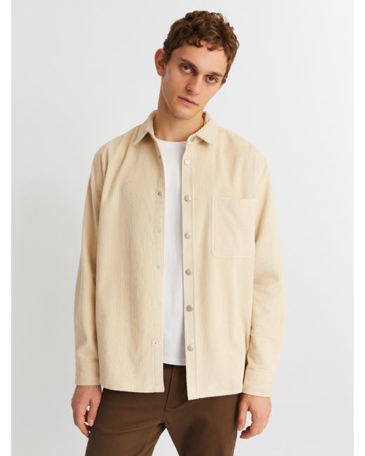 Zolla Вельветовая куртка-рубашка из хлопка с длинным рукавом