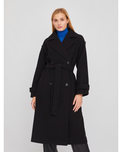 Zolla Длинное пальто-тренч без утеплителя с рукавами реглан и поясом