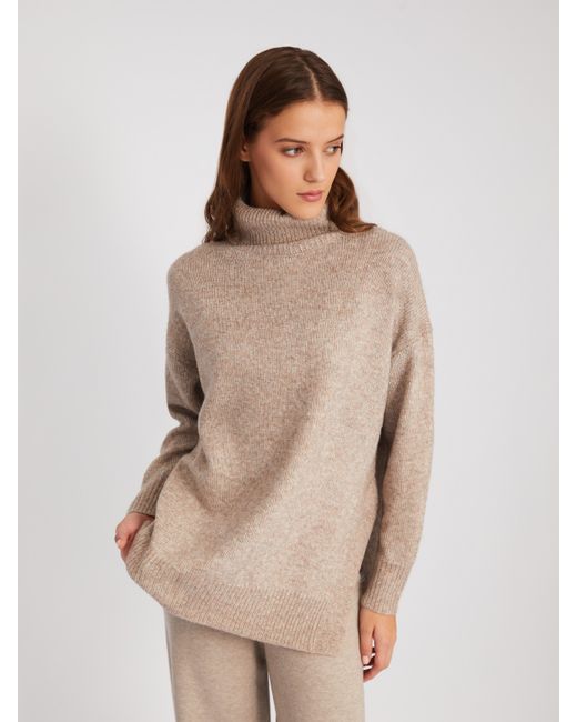 Zolla Вязаный шерстяной свитер объёмного фасона с воротником-хомутом